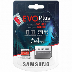 Карта памяти Samsung microSDHC EVO+ 64GB - фото 2