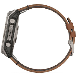 Умные часы Garmin FENIX 8 51mm Amoled Sapphire Titanium Graphite with Chestnut Leather Band (010-02905-40) - фото 17