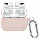 Фото Чехол силиконовый для AirPods Pro 3 песочный с карабином