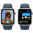 Apple Watch SE 2023 GPS 44mm Aluminum Case with Sport Band M/L, Silver/Storm Blue (Серебристый/синий), MREE3 - фото 10