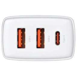 Сетевое зарядное устройство Baseus Compact Quick Charger, мощность Qi: 30 Вт, 20 Вт, EU, белый (CCXJ-E02) - фото 4