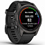 Умные часы Garmin FENIX 7S PRO Sapphire Solar, титановый угольно-серый DLC с силиконовым ремешком (010-02776-11) - фото 5