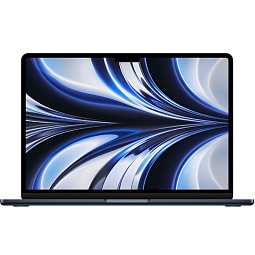 13.6" Ноутбук Apple MacBook Air 2022 (MLY33) 2560x1664, Apple M2, SSD 256 ГБ, Apple graphics 8-core, полуночный черный (Midnight), RU - фото 1