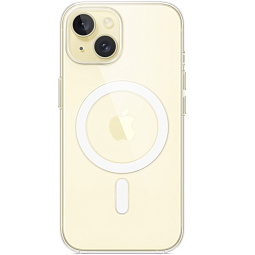 Чехол-накладка iPhone 15 Silicone Clear Case with MagSafe (MT203) - фото 3
