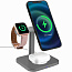 Беспроводное зарядное устройство COTECI WS-36 3 in 1 MagSafe Magnetic Wireless Fast Charger, Gray - фото 8