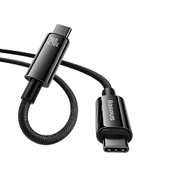 Кабель Baseus Fast Charging Cable [Type-C - Type-C] 240W 200см, Черный (CAWJ040101) - фото 2