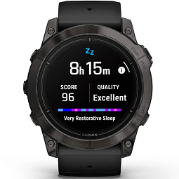 Умные часы Garmin EPIX PRO (Gen 2) Sapphire Edition 51 мм, титановый угольно-серый с черным силиконовым ремешоком (010-02804-01) - фото 2