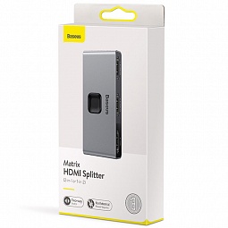 Адаптер Baseus Matrix HDMI Splitter (CAHUB-BC0G) Серый - фото 4