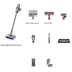 Пылесос Dyson V12S Digital Slim Submarine (SV52) (Nickel/Nickel) - фото 4