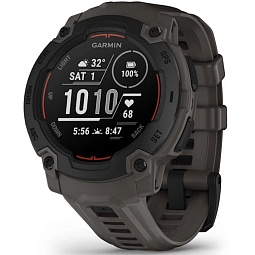 Умные часы Garmin INSTINCT E 45mm Black with Charcoal Band (010-02933-00) - фото 1