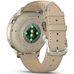 Умные часы Garmin Venu 4 41mm Lunar Gold with Bone Silicone Band and Light Sand Leather Band (010-03013-03) - фото 4