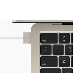 13.6" Ноутбук Apple MacBook Air 13 Apple M2 2024 2560x1664, RAM 16 ГБ, SSD 256 ГБ, 8C CPU/8C GPU, macOS, Starlight (MC7W4) Гравировка RUS - фото 7