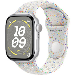 Apple Watch Series 10 42mm GPS Aluminum Case with Nike Band, Silver/Pure Platinum (MYJM3LW/A) - фото 1