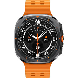 Умные часы Samsung Galaxy Watch Ultra 47mm LTE Titanium Gray Orange Band, оранжевый/черный - фото 2