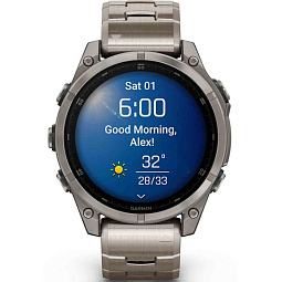 Умные часы Garmin FENIX 8 47mm Amoled Sapphire Titanium Graphite (010-02904-40) - фото 2