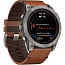 Умные часы Garmin FENIX 7X Sapphire Solar титановый черный с коричневым кожаным ремешком (010-02541-19) - фото 14