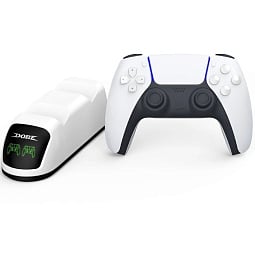 Зарядная док станция подставка для Dualshock PS5 с индикацией (Dobe TP5-0515B) - фото 3