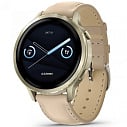 Умные часы Garmin Venu 4 41mm Lunar Gold with Bone Silicone Band and Light Sand Leather Band (010-03013-03)