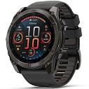 Умные часы Garmin Fenix 8 51mm AMOLED, серый, черный силиконовый ремешок (010-02905-00)