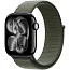Apple Watch Series 11 42mm GPS Aluminum Case with Sport Loop, Jet Black/Forest, MEW04LW/A - фото 4
