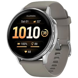 Умные часы Garmin Venu 4 45mm Silver with Silver Gray Silicone Band (010-03014-01) - фото 1