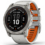 Умные часы Garmin FENIX 7X PRO Sapphire Solar, титановый с дымчато-серым оранжевым ремешком (010-02778-15) - фото 14