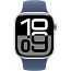 Apple Watch Series 10 42mm GPS Aluminum Case with Sport Band M/L, Silver/Denim (MWWC3LW/A) - фото 5