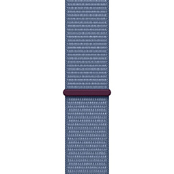 Apple Watch SE 2023 GPS 40mm Aluminum Case with Sport Loop, Silver/Winter Blue (Серебристый/зимний синий), MRE33 - фото 7