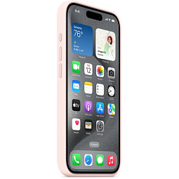 Чехол-накладка iPhone 15 Pro Silicone Case with MagSafe - Light Pink (MT1F3) - фото 5
