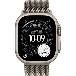Apple Watch Ultra 3 (2025) 49mm Natural Titanium Case with Natural Titanium Milanese Loop M, MEWY4 - фото 2