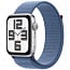 Apple Watch SE 2023 GPS 40mm Aluminum Case with Sport Loop, Silver/Winter Blue (Серебристый/зимний синий), MRE33 - фото 8
