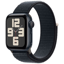 Apple Watch SE 2023 GPS 40mm Aluminum Case with Sport Loop, Midnight (Тёмная ночь), MRE03 - фото 1