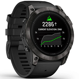 Умные часы Garmin EPIX PRO (Gen 2) Sapphire Edition 51 мм, титановый угольно-серый с черным силиконовым ремешоком (010-02804-01) - фото 3