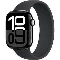 Apple Watch Series 10 42mm GPS Aluminum Case with Solo Loop, Jet Black/Black (MY7Q3LW/A) - фото 1