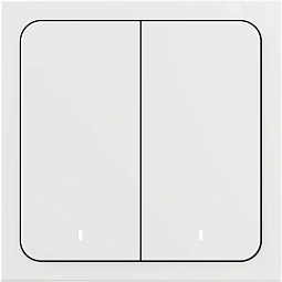 Умный беспроводной выключатель Яндекс с Zigbee, 2 клавиши, YNDX-00535 - фото 1