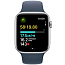 Apple Watch SE 2023 GPS 40mm Aluminum Case with Sport Band M/L, Silver/Storm Blue (Серебристый/синий), MRE23 - фото 9