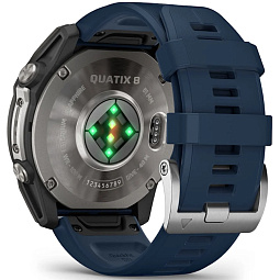 Умные часы Garmin Quatix 8 51mm AMOLED Sapphire, титановые с синим ремешком, (010-02905-91) - фото 8
