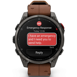 Умные часы Garmin FENIX 8 Pro 47mm Amoled Sapphire Carbon Grey DLC Titanium with Chestnut Leather Band (010-03198-40) - фото 4