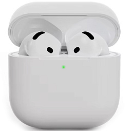 Чехол для AirPods 4 силиконовый белый - фото 1