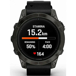 Умные часы Garmin EPIX PRO (Gen 2) Sapphire Edition 47 мм, титановый угольно-серый с черным кожаным ремешоком (010-02803-30) - фото 5