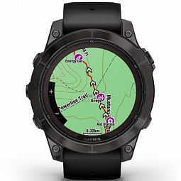 Умные часы Garmin FENIX 7 PRO Sapphire Solar, титановый с черным ремешком (010-02777-11/10) - фото 4