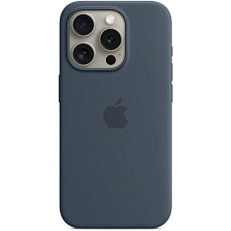 Чехол-накладка iPhone 15 Pro Silicone Case with MagSafe - Storm Blue (MT1D3) - фото 1