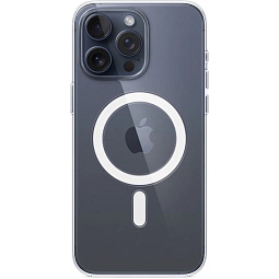 Чехол-накладка Hoco для iPhone 15 Pro силиконовая прозрачная с MagSafe - фото 4