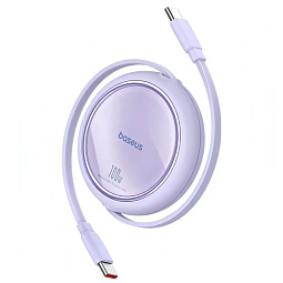 Кабель Baseus Free2Draw Mini USB Type-C to USB Type-C 100W 1m Nebula Purple (P10364500511-00) - фото 2