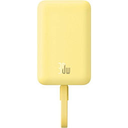 Внешний аккумулятор Baseus Magnetic Mini Wireless Fast Charge Type-C Edition 10000mAh 30W, (P1002210BY23-00), желтый - фото 1
