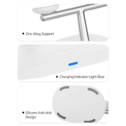 Беспроводное зарядное устройство COTECI WS-39 3 in 1 MagSafe Stand Wireless Fast Charger, Black - фото 7