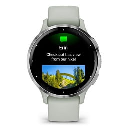Умные часы Garmin VENU 3S, серо-зеленый с серебристым безелем (010-02785-51) - фото 3