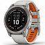Умные часы Garmin FENIX 7 PRO Sapphire Solar, титановый серый с серо-оранжевым ремешком (010-02777-21) - фото 6