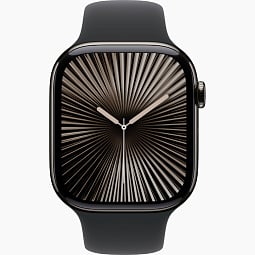 Apple Watch Series 10 42mm GPS Slate Titanium Case with Black Sport Band S/M (MWXG3) - фото 2