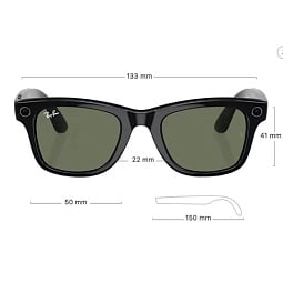 Умные очки Ray-Ban Meta Wayfarer (Gen 2) Shiny Black G15 Green, 150 - 50 Size - фото 4